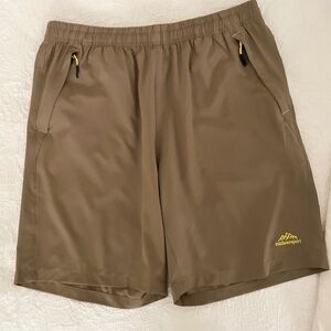Outdoor Sport MENS 9" Quick-Dry Khaki Athletic Running Shorts Sz 38